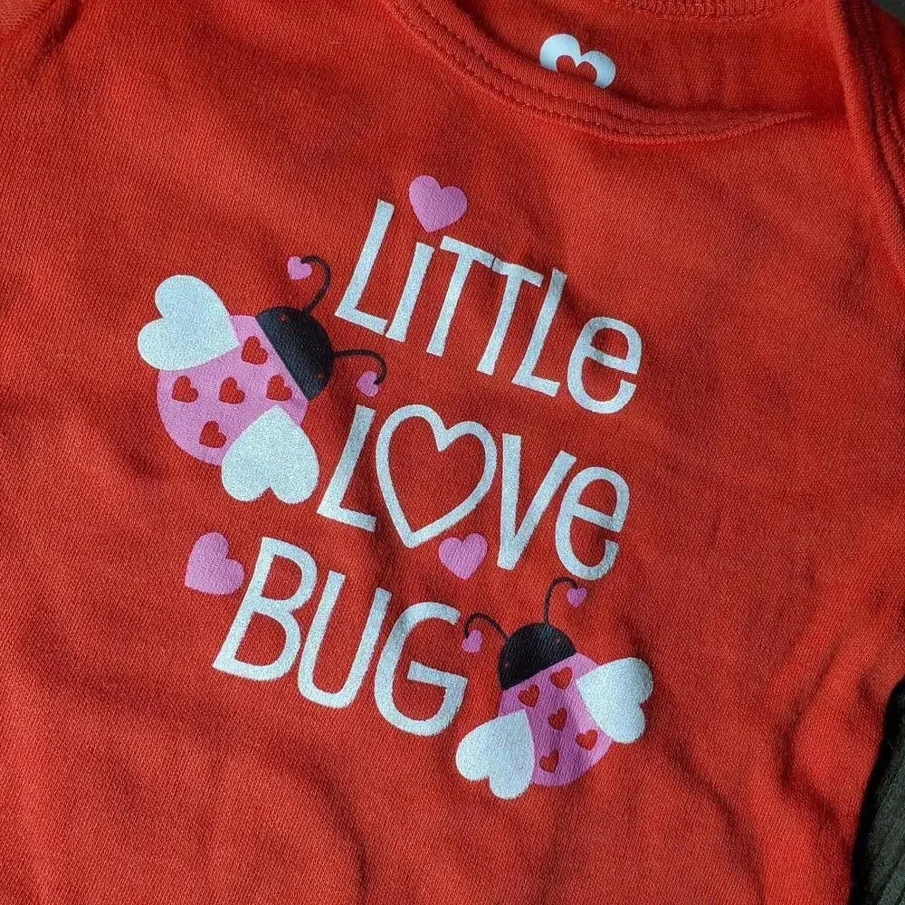 NWT Baby Valentine’s Day Outfit Creeper One Piece 0-3 Months Little Love Bug